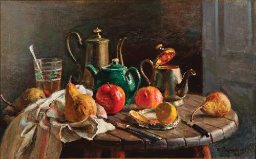 Купить картину Разумовской (Натюрморт с чайниками)