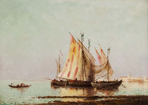 Антикварная картина (Морской пейзаж)
