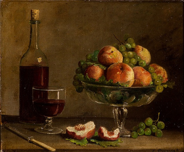 Купить картину Эмиль Ван Дорена (Натюрморт с фруктами и бутылкой вина)