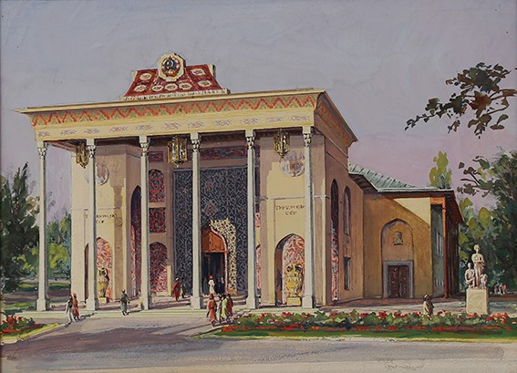Купить картину Шишловского (Павильон Туркменской ССР на ВДНХ)