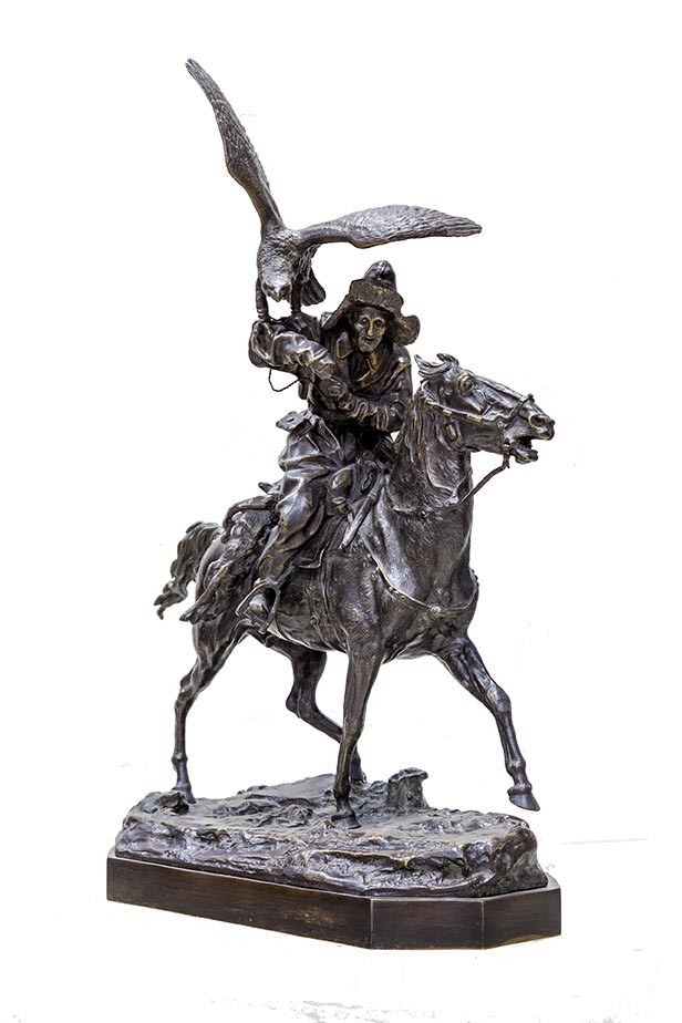 Купить скульптуру Лансере (Киргиз-охотник с беркутом)