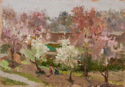 Купить картину Тансыкбаева (Цветущие деревья)