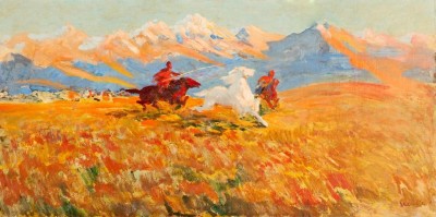 Купить картину Кенбаева (Ловля лошади)
