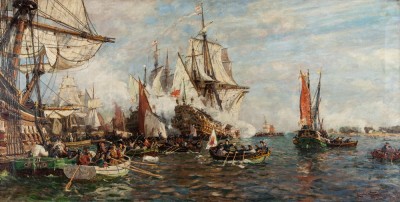 Купить картину Вагнера (Флот курфюрста Бранденбургского Фридриха Вильгельма I в бою)