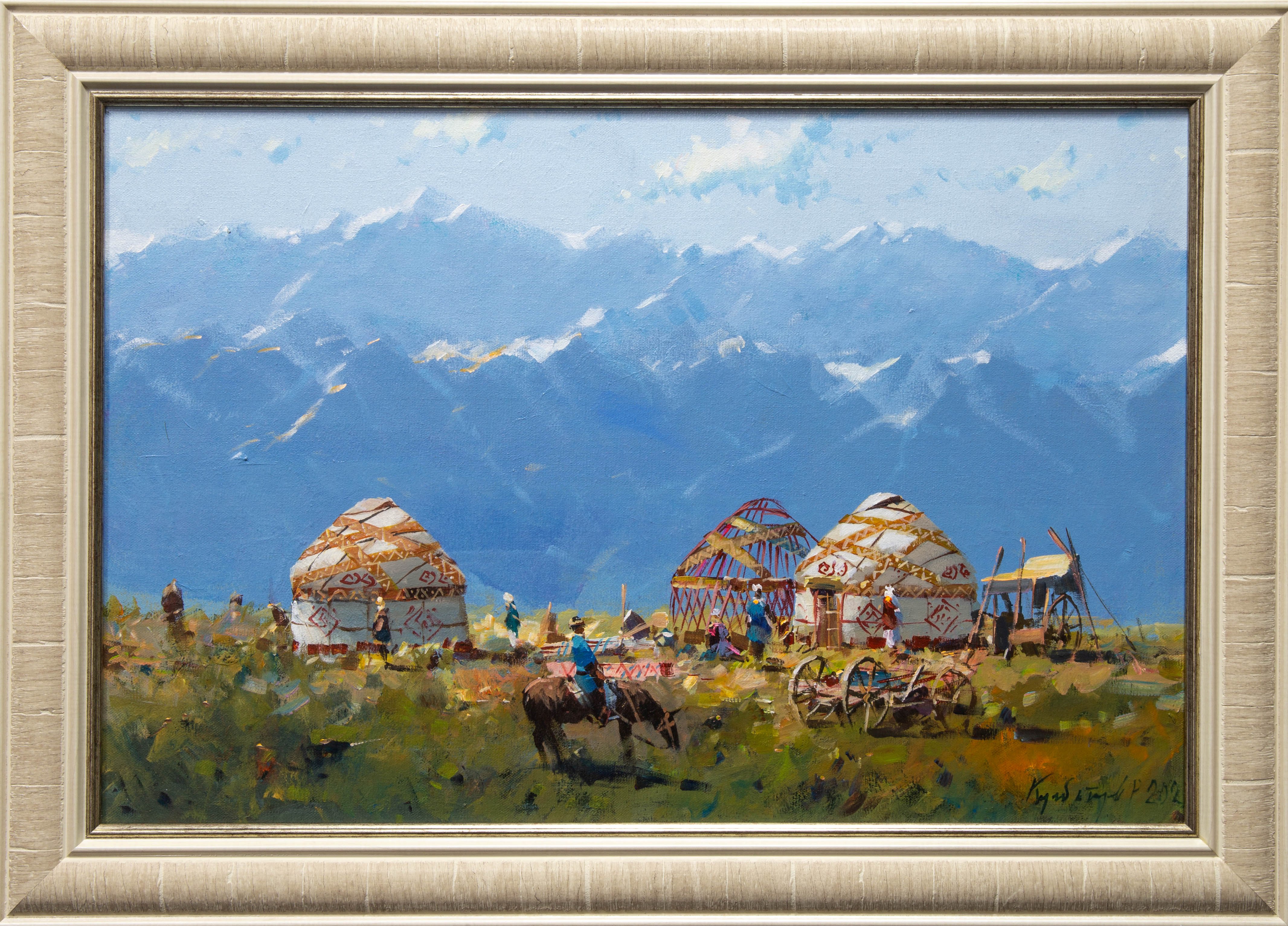 Купить картину Кулбатырова (Белые юрты в горах)