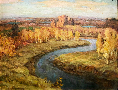 Купить картину Кузнецовой (Эстония. Река Пирита)