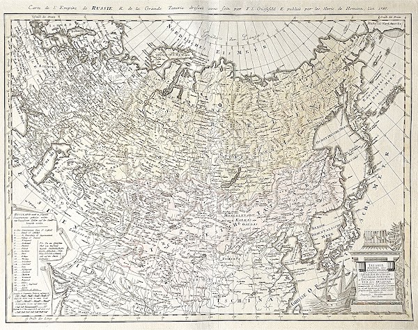Купить карту Хоманна (Карта Российской империи и Великой Татарии)