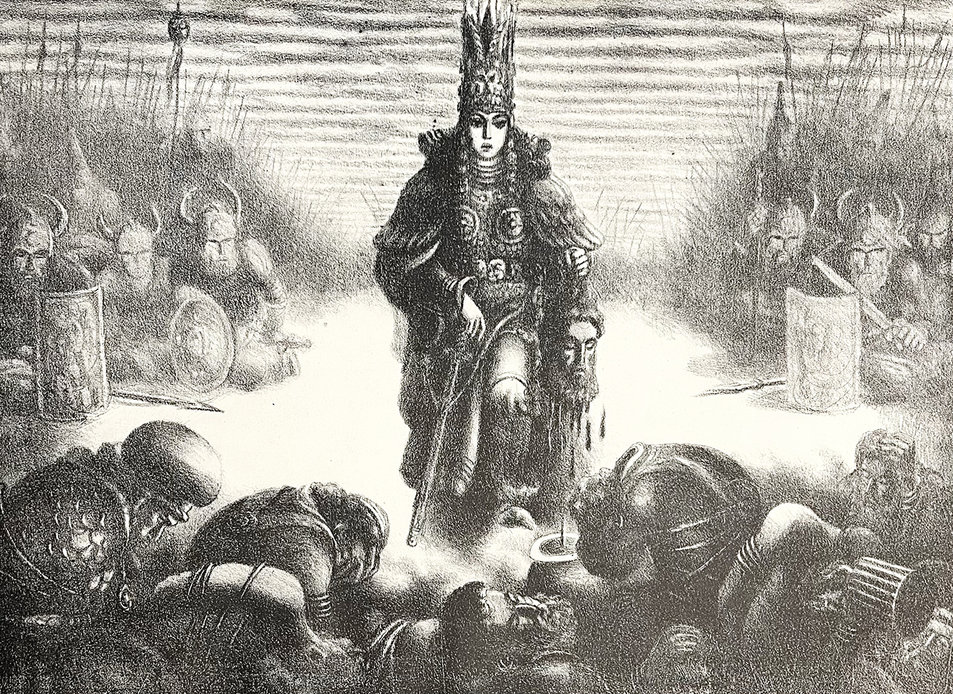 Картина художника Дузельханова (Томирис - легендарная царица саков и массагетов)