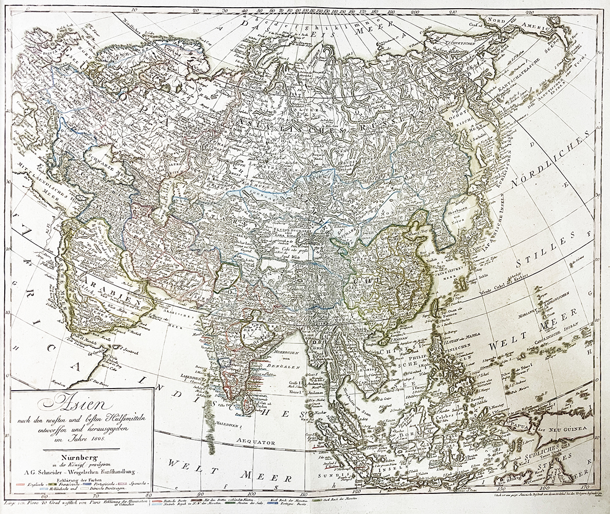 Купить картину Шнайдера (Карта Азии)