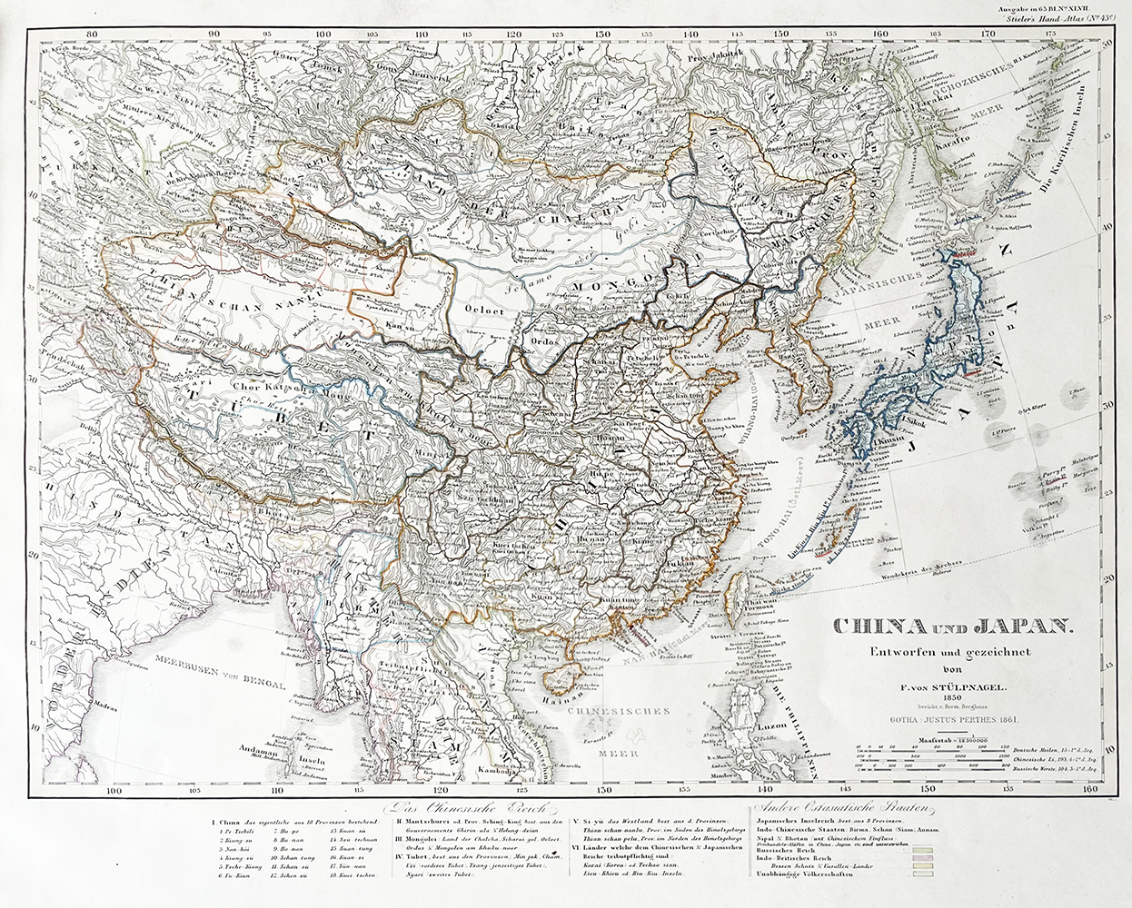 Купить карту Штюльпнагеля (Карта Китая и Японии)