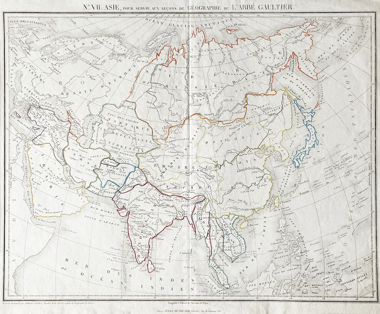 Купить карту Тардье (Карта Азии)