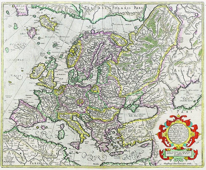 Купить карту Меркатора (Карта Европы)