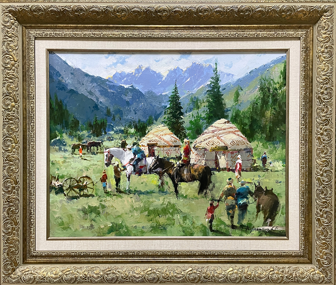 Купить картину Кулбатырова (Юрты в горах. Заилийский Алатау)