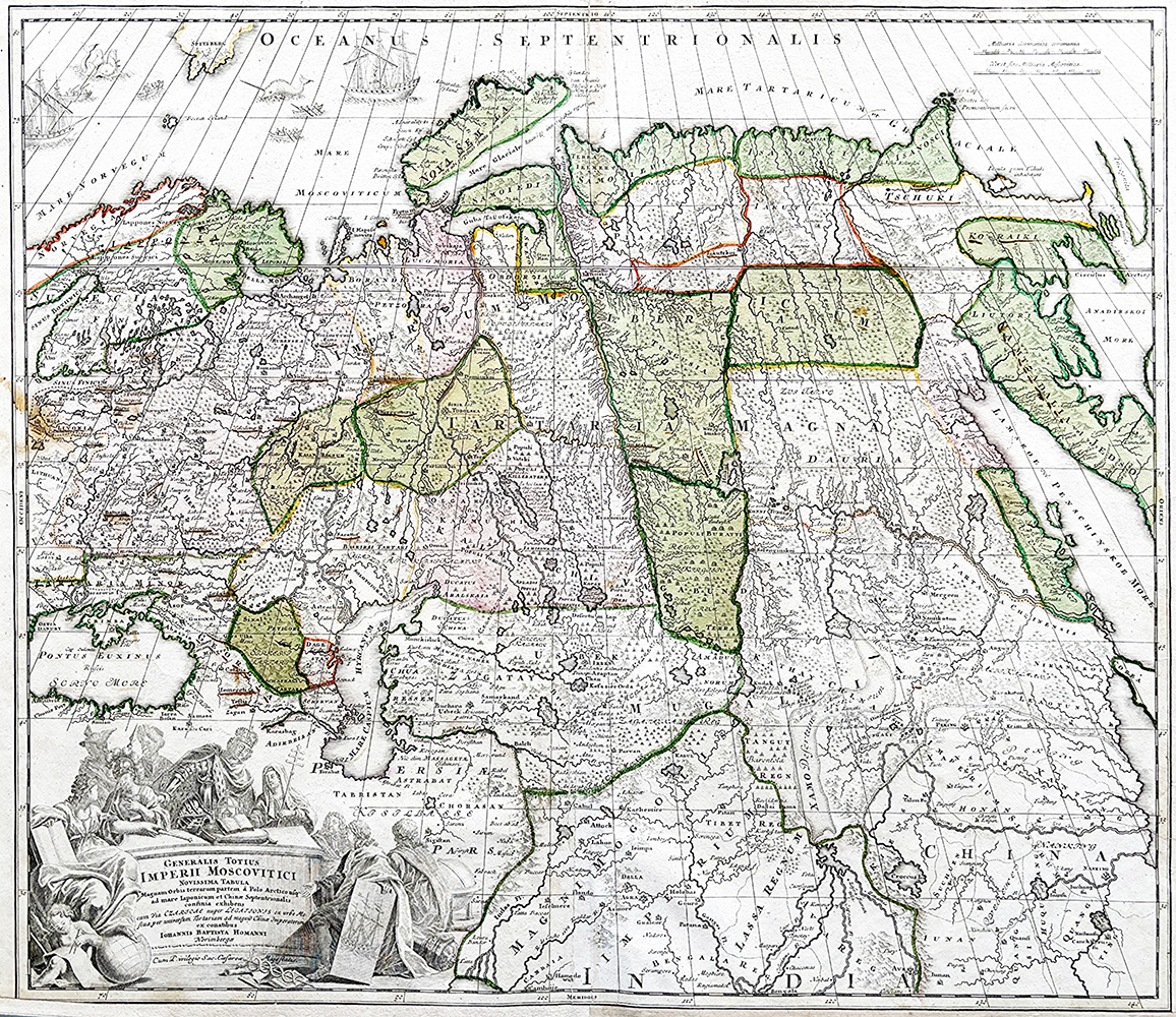 Купить карту Хоманна (Карта Российской империи и Тартарии)