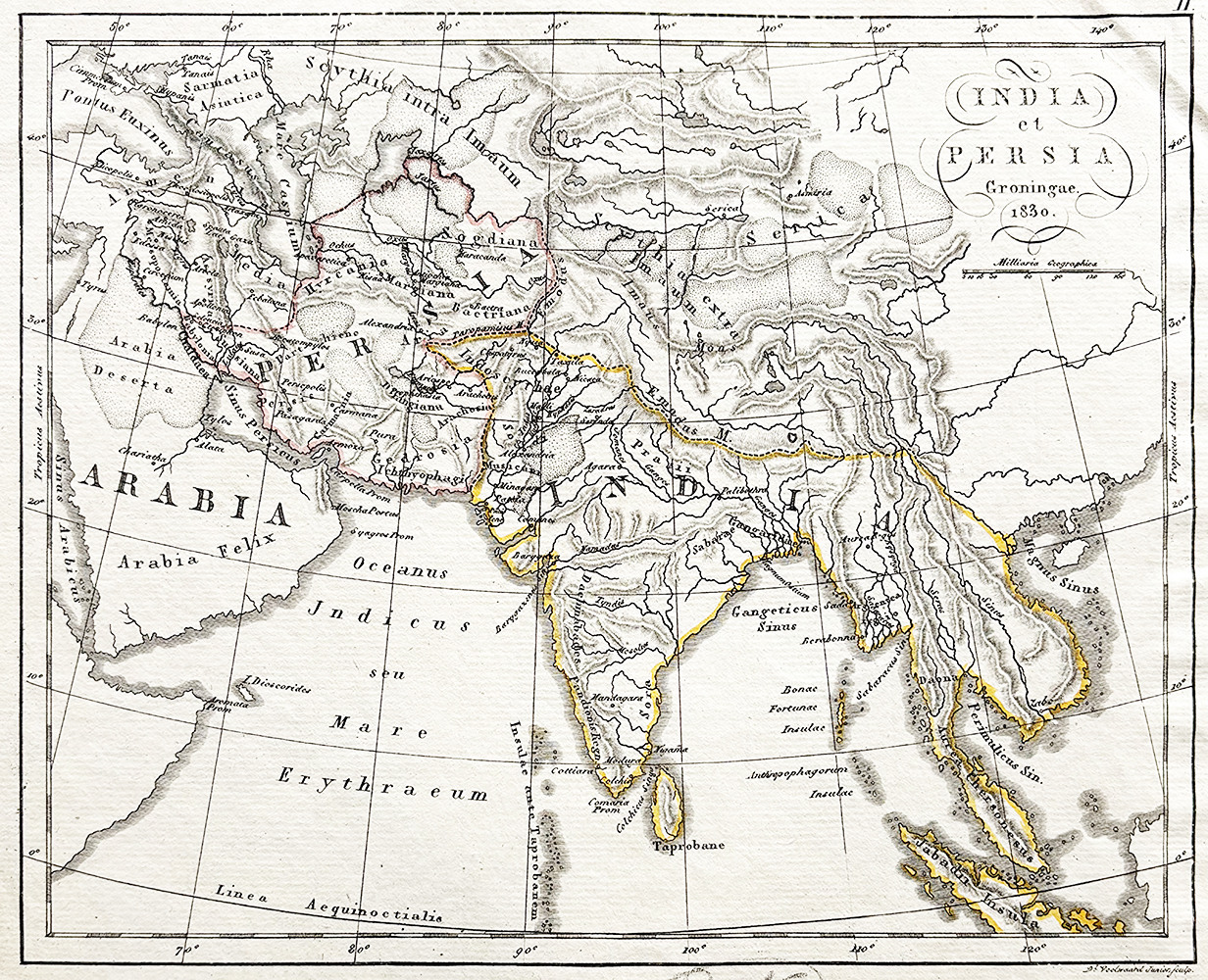 Купить карту Функе (Карта Индии и Персии)